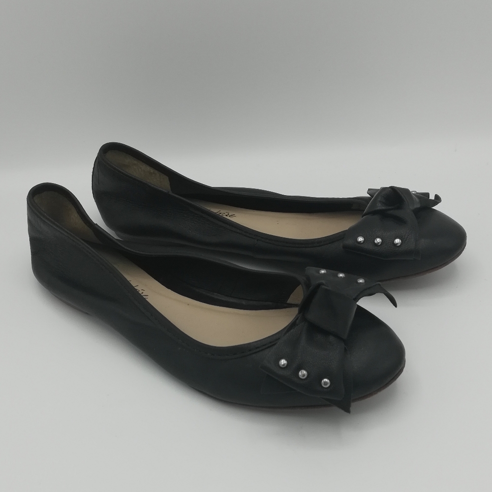 Pour La Victoire Leather Ballet Flats Studded Bows